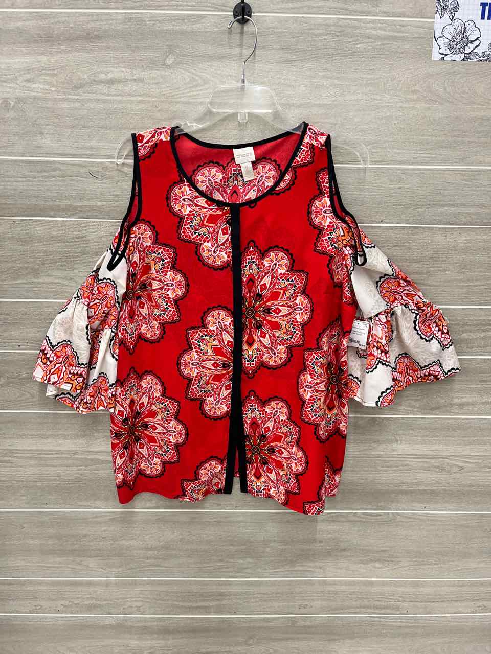 Chico's Size L Red Womens Shirt