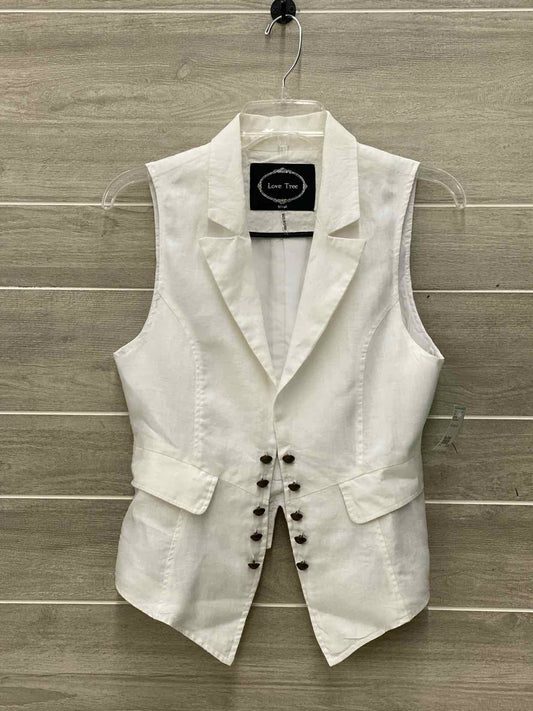 Love Tree White Womens Size Small Vest