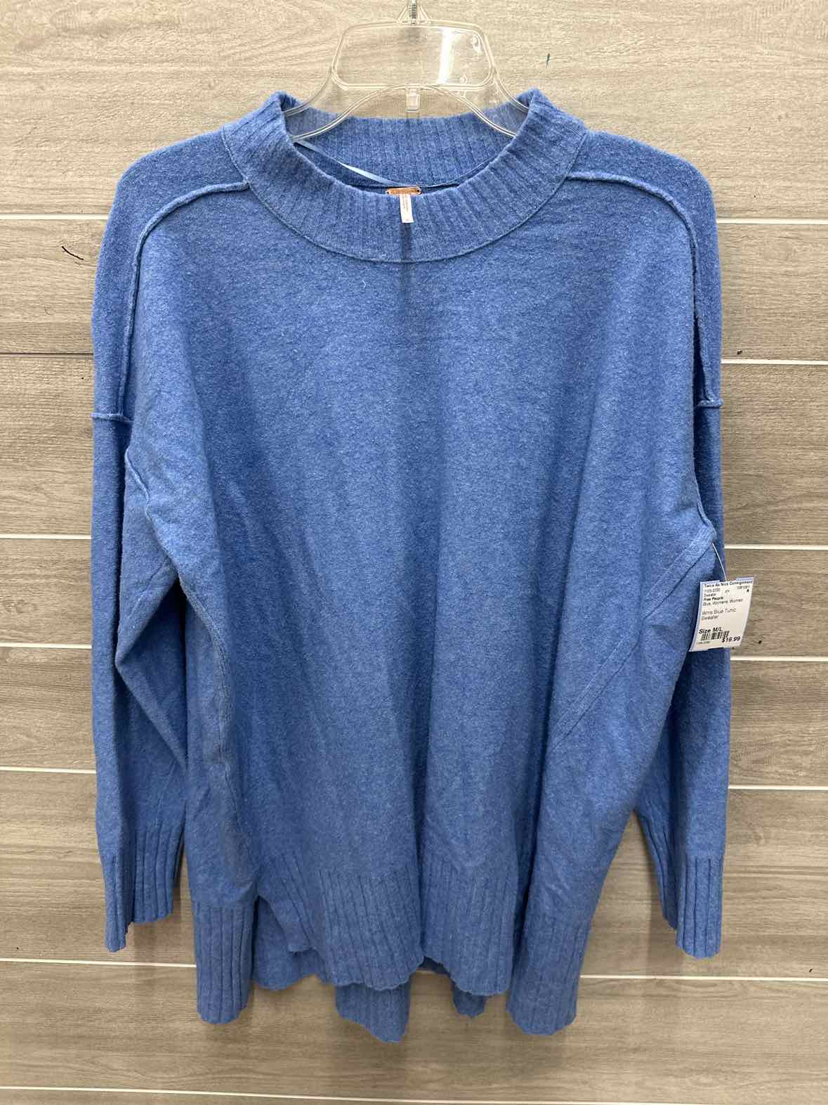 Free People Size M/L Blue Womens Sweater
