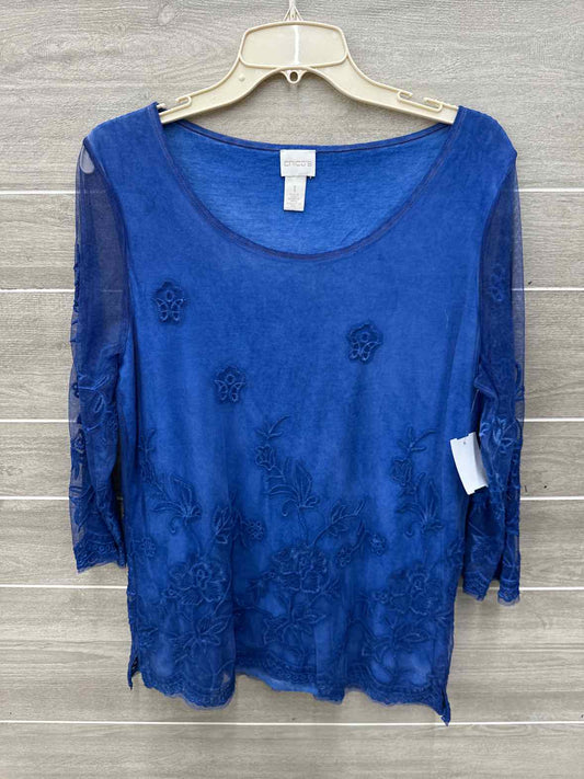 Chico's Blue Womens Size M Shirt