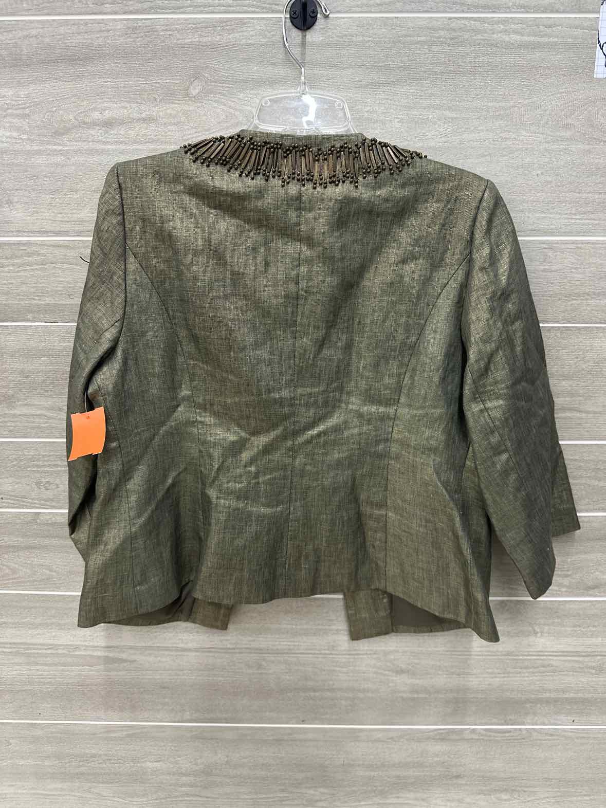 Chico's Olive Womens Women Size 8/10 Blazer