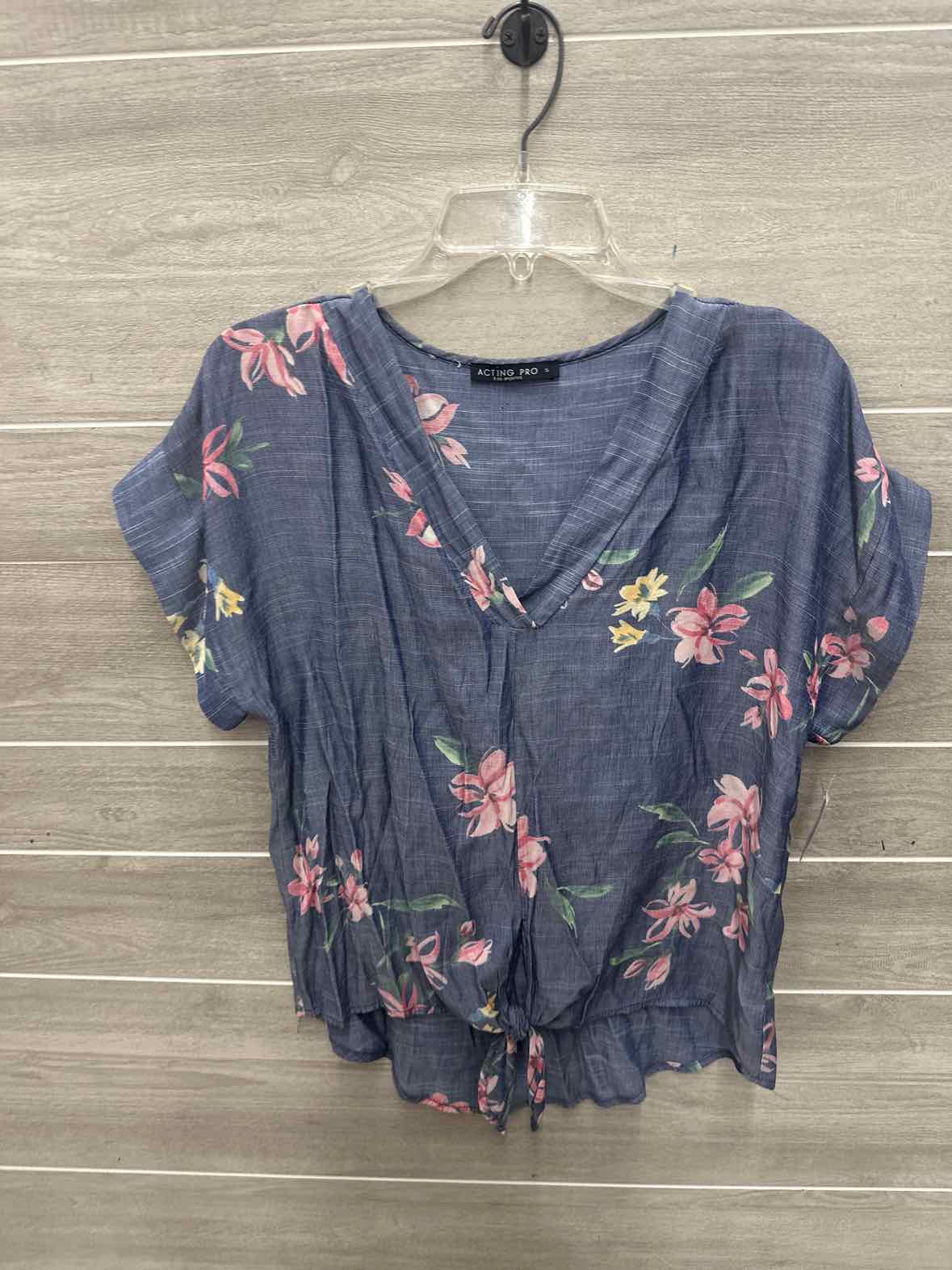 Acting Pro Size S Blue Womens Shirt