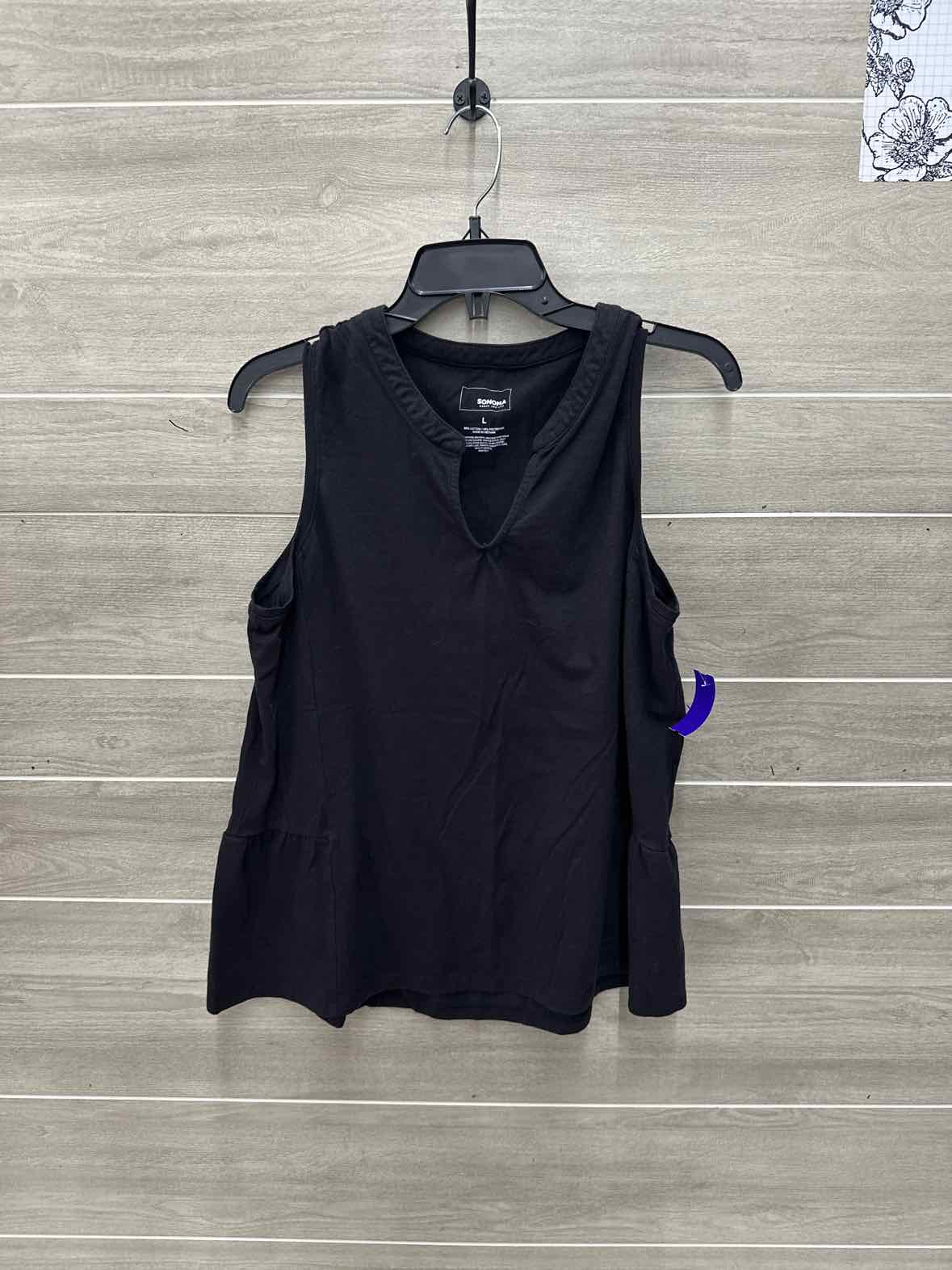 Sonoma Size L Black Womens Tank Top