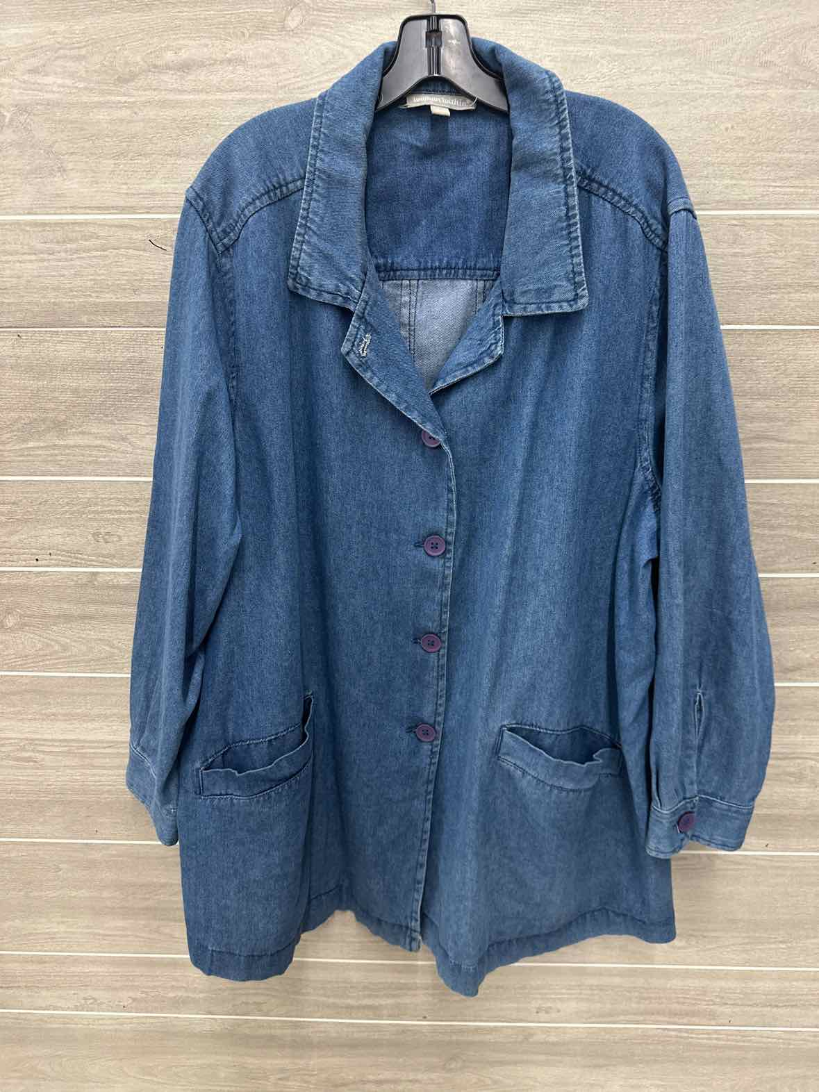 Woman Within Size 26 Blue Plus Jacket (Outdoor)