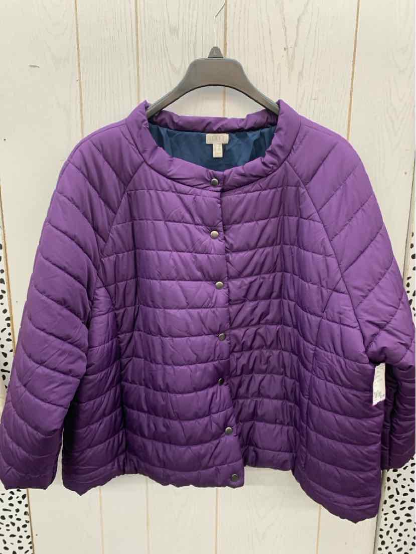 LOGO Purple Womens Size 3X Jacket (Outdoor)