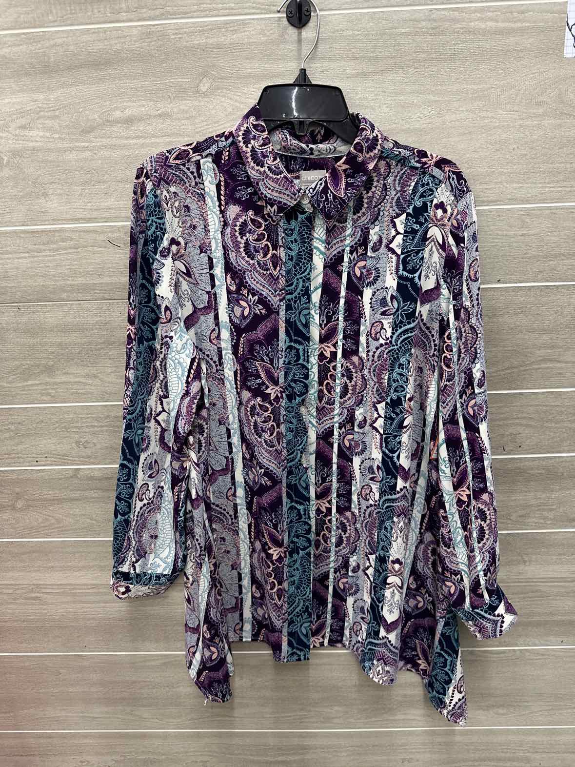 Chico's Size L/XL Purple Womens Shirt