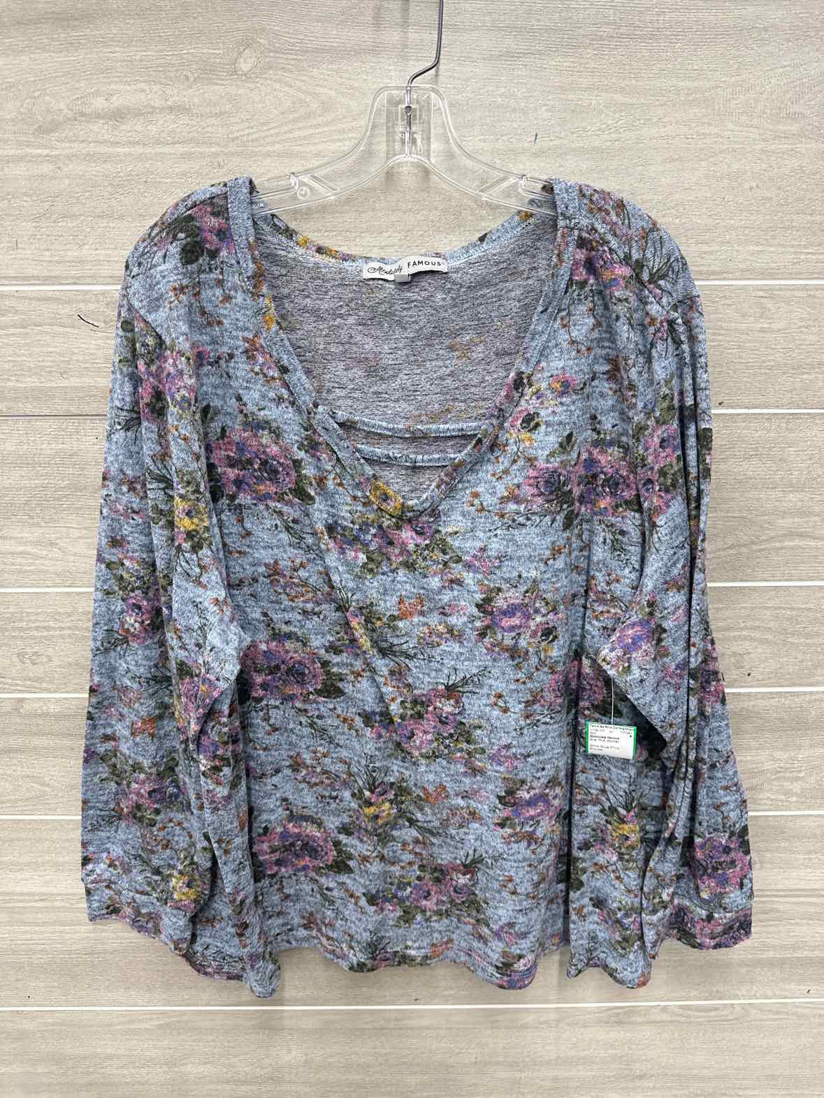 Absolutely Famous Size 3X Blue Plus Shirt