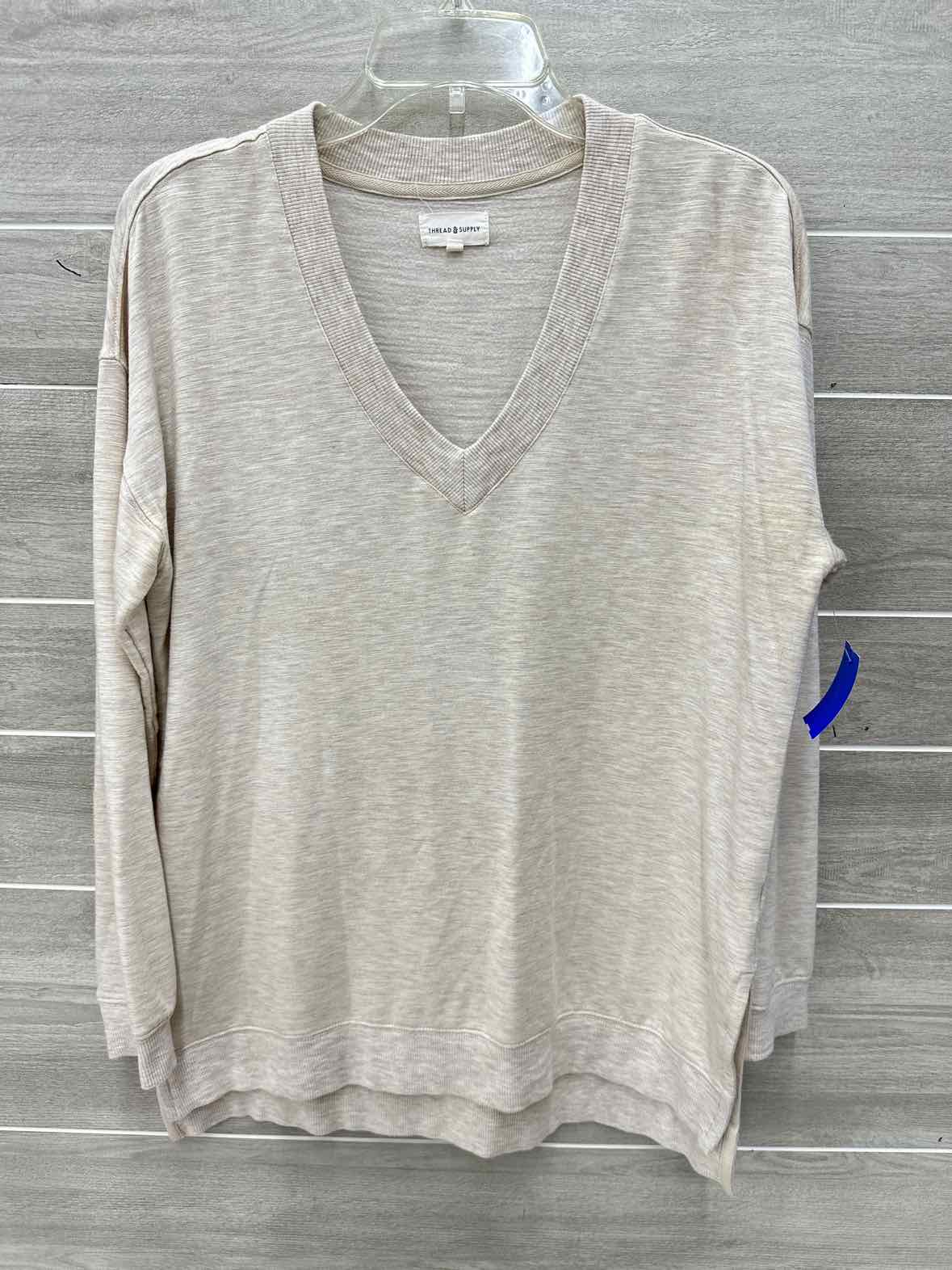 Thread + Supply Size S Beige Womens Shirt