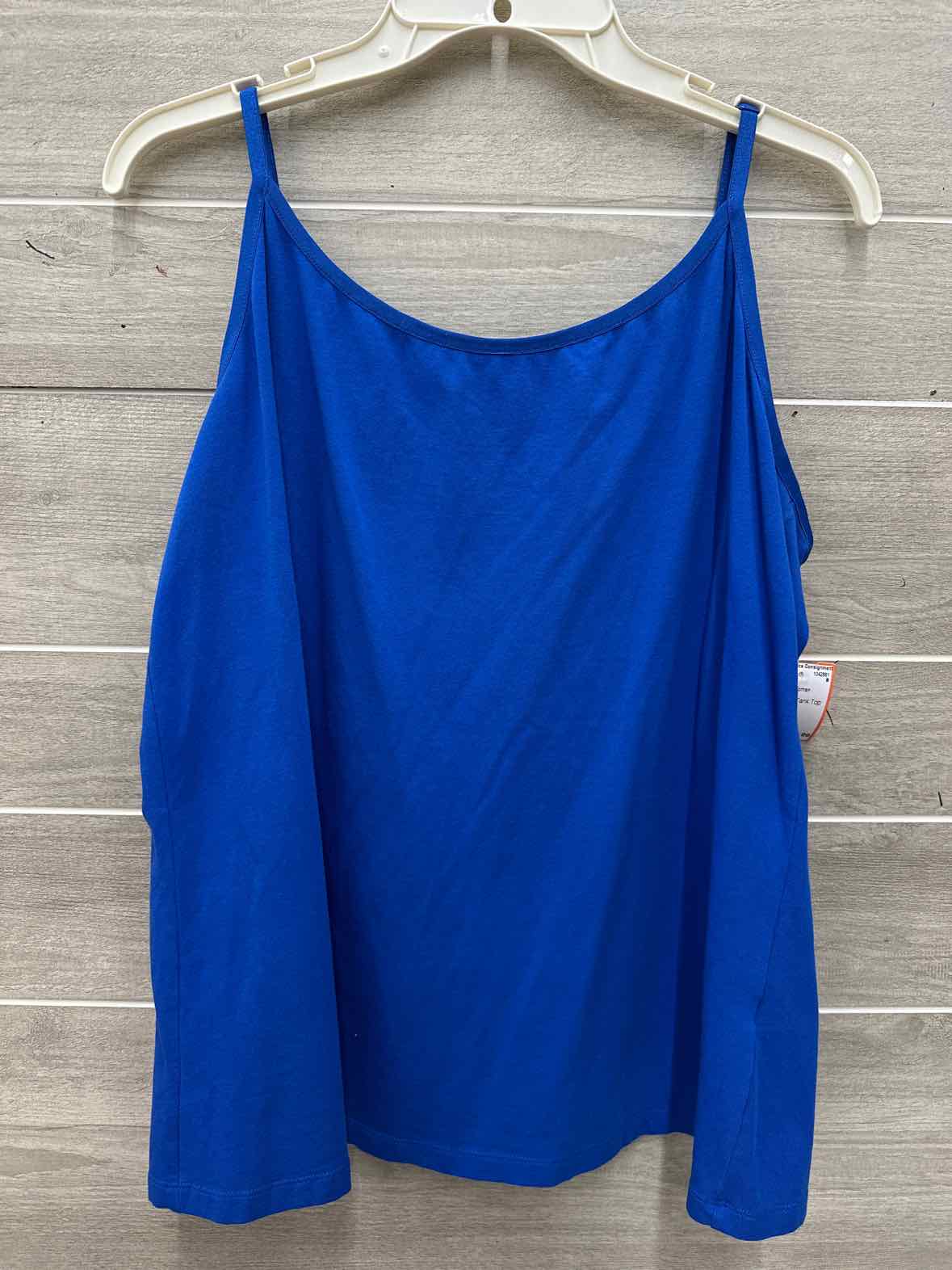 CJ Banks Size 1X Blue Plus Tank Top