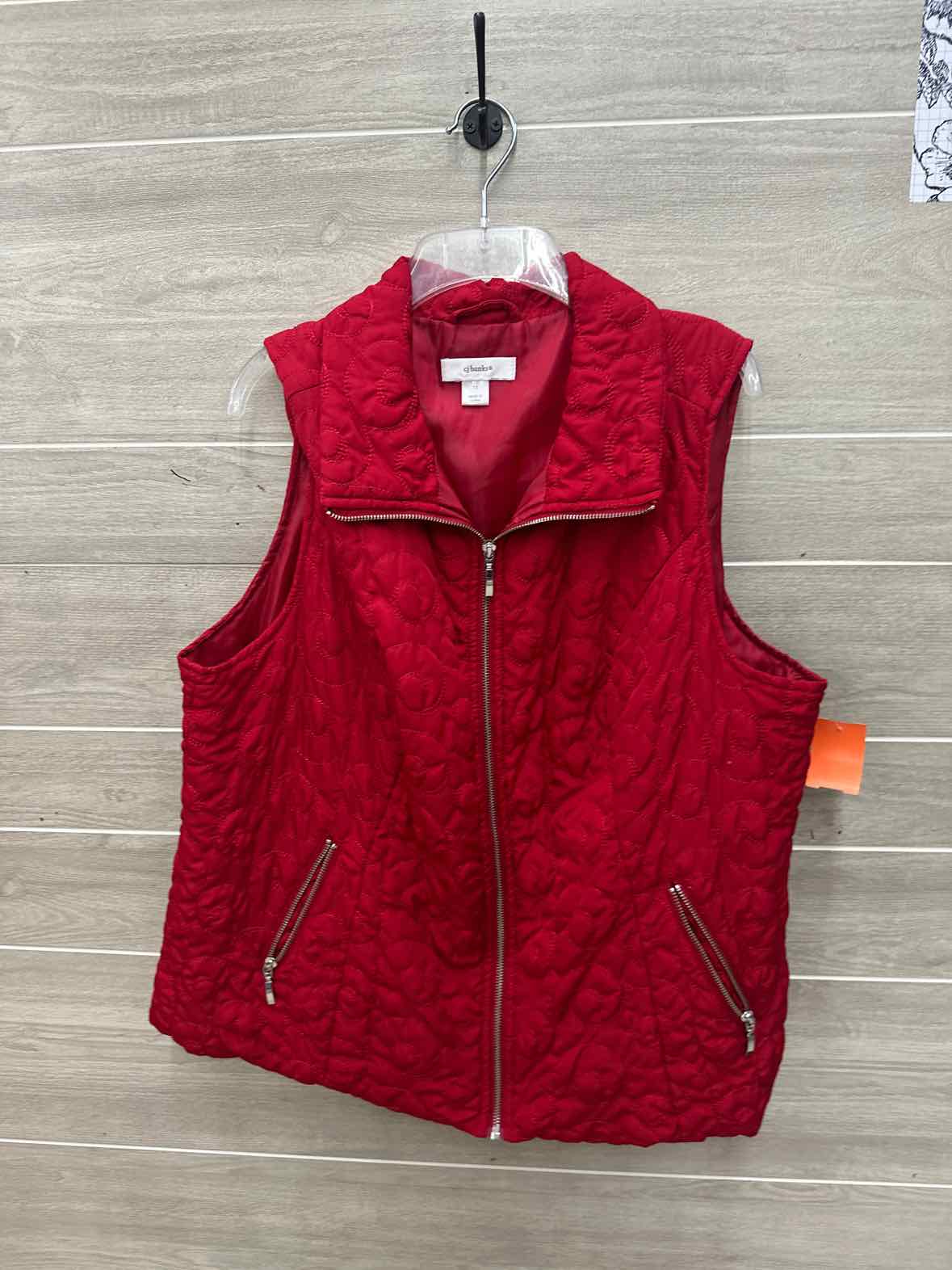 CJ Banks Size 1X Red Plus Vest