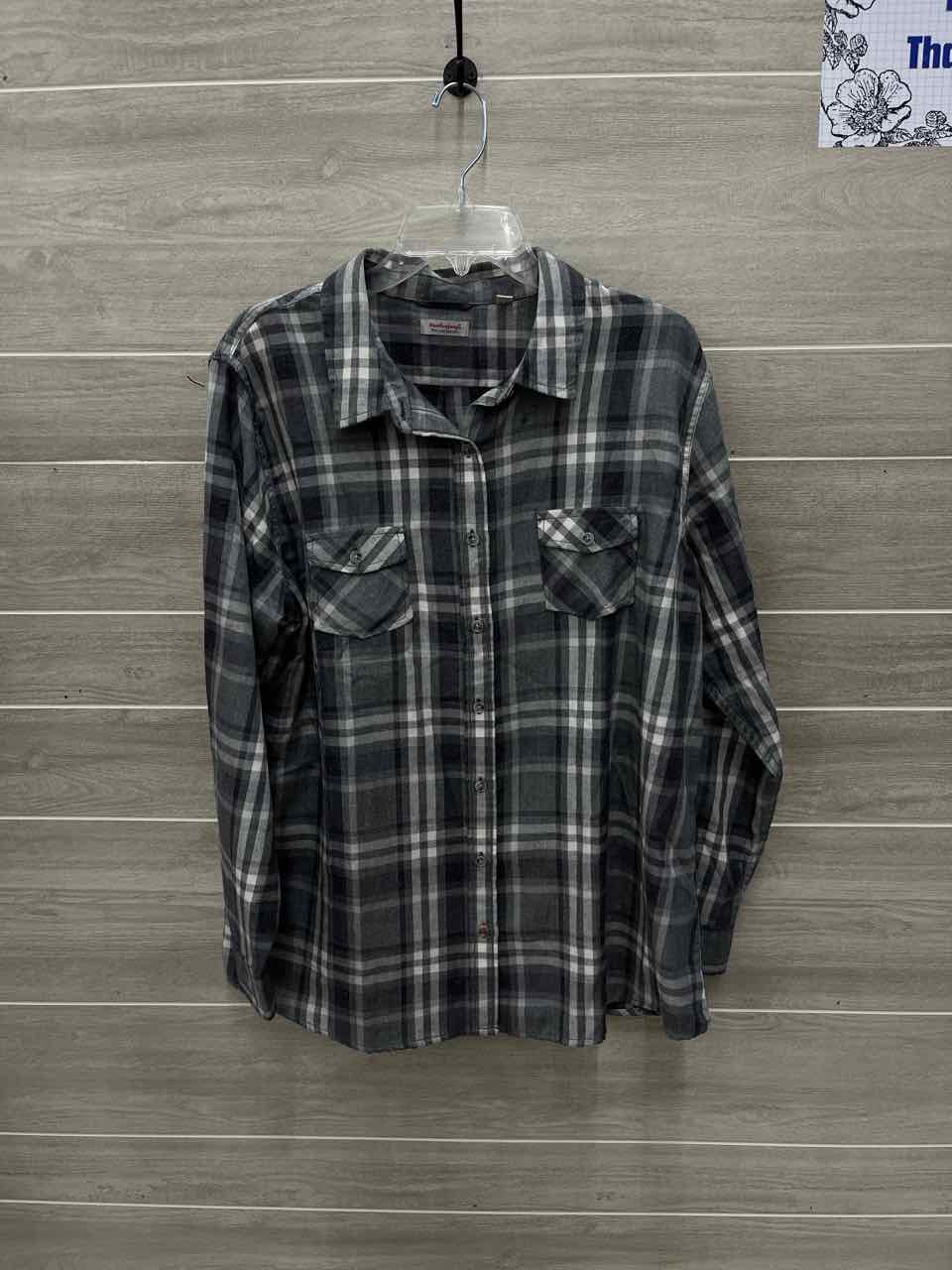 Weatherproof Size 18 Gray Womens Shirt