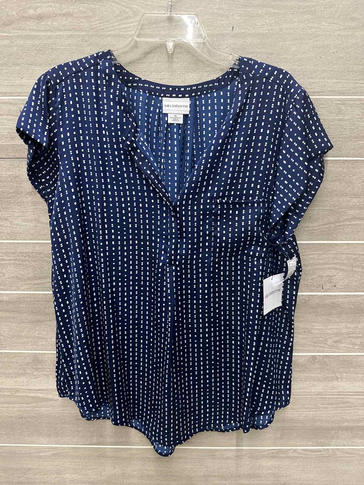 Liz Claiborne Size XL Navy Womens Shirt