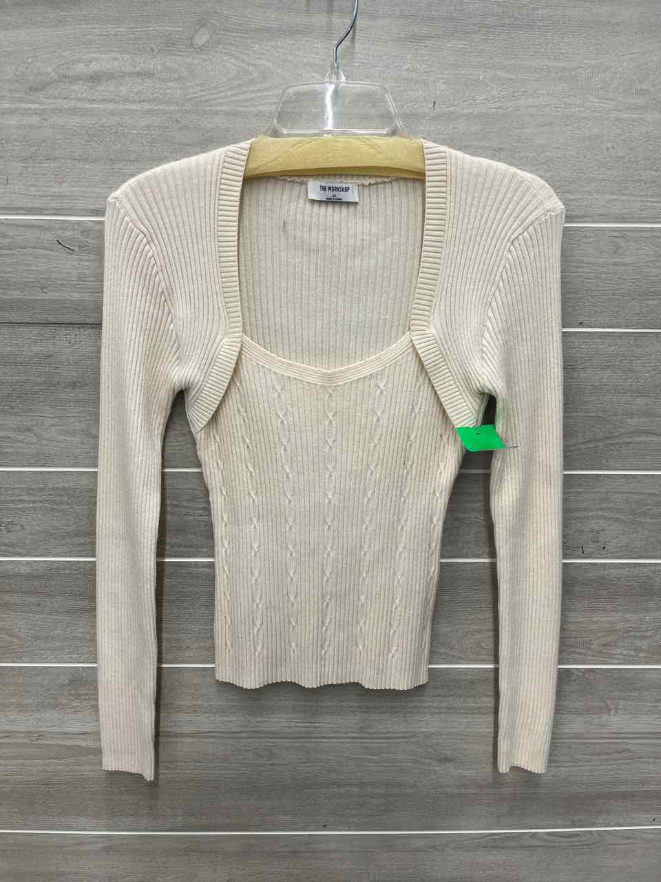 Workshop Size M Cream Womens Sweater