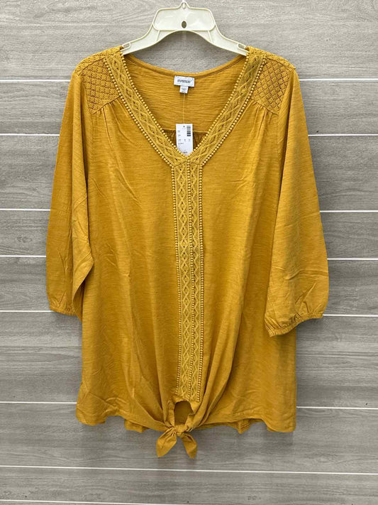 Ave Yellow Womens Size 18/20 Shirt
