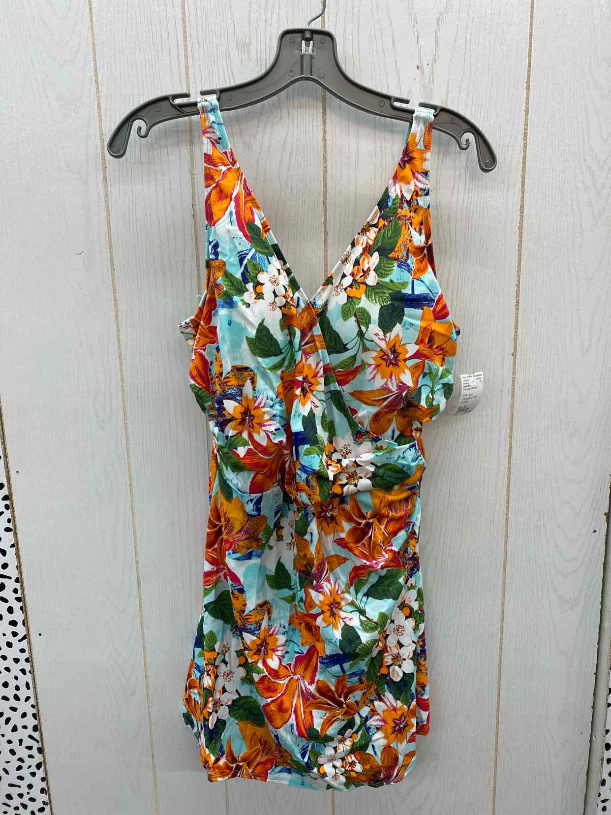 Denim & Co Multi-Color Womens Size 12 Swimsuit