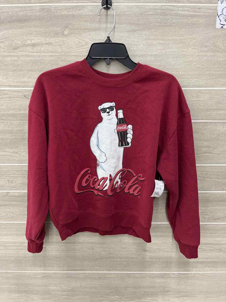 Coca-Cola Size XXS Burgundy Womens Sweatshirt