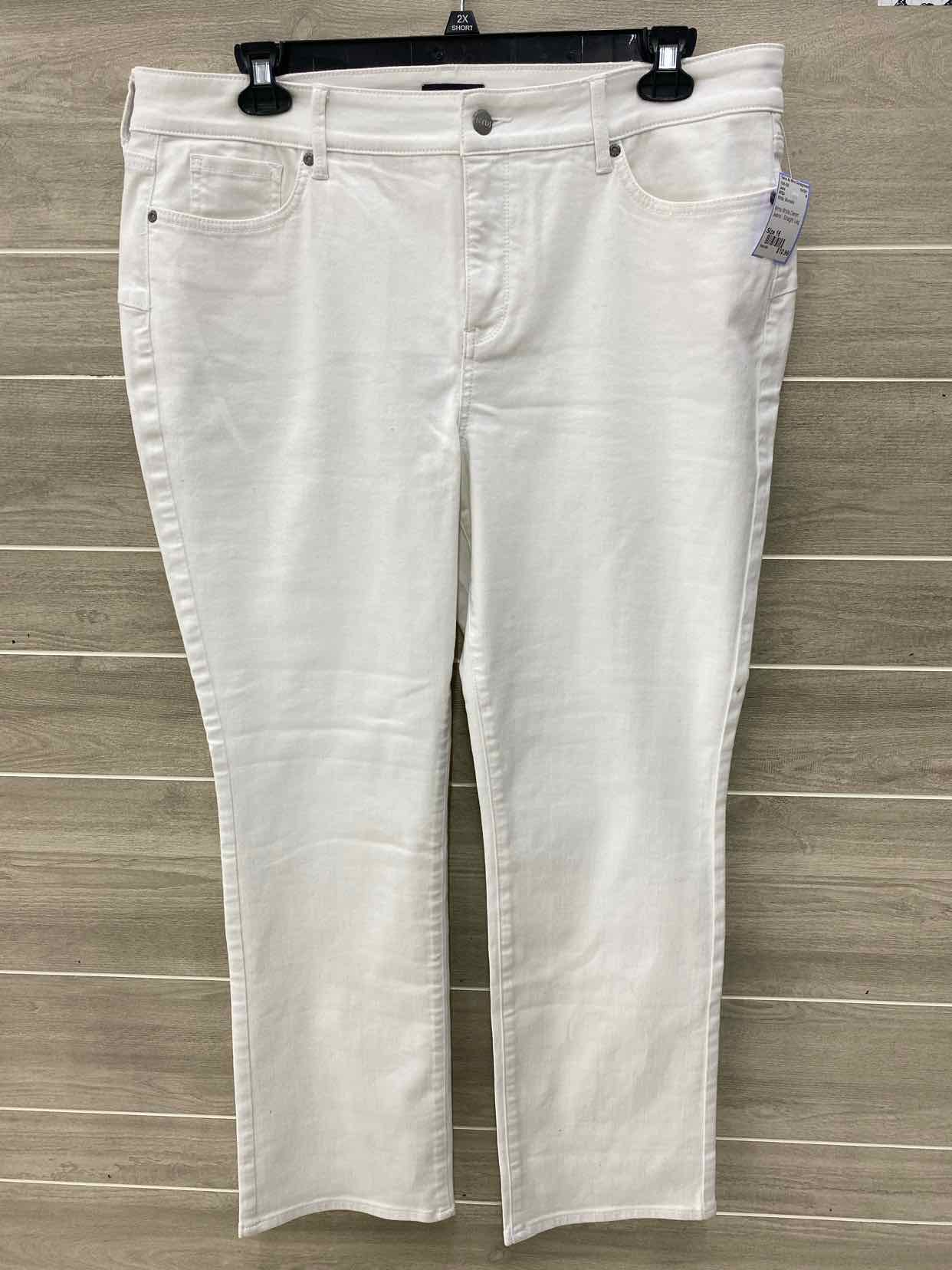 NYDJ White Womens Size 16 Jeans