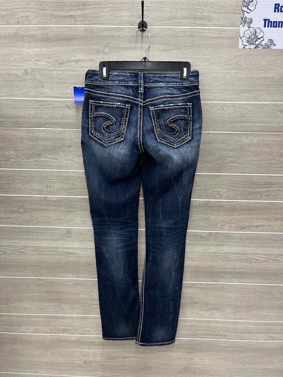 Silver Size 6 Long Blue Womens Jeans