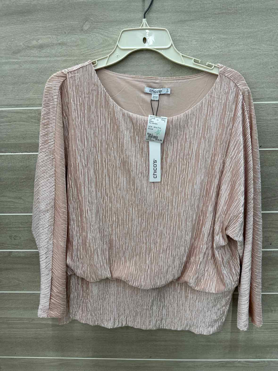 Chico's Pink Womens Size L Shirt