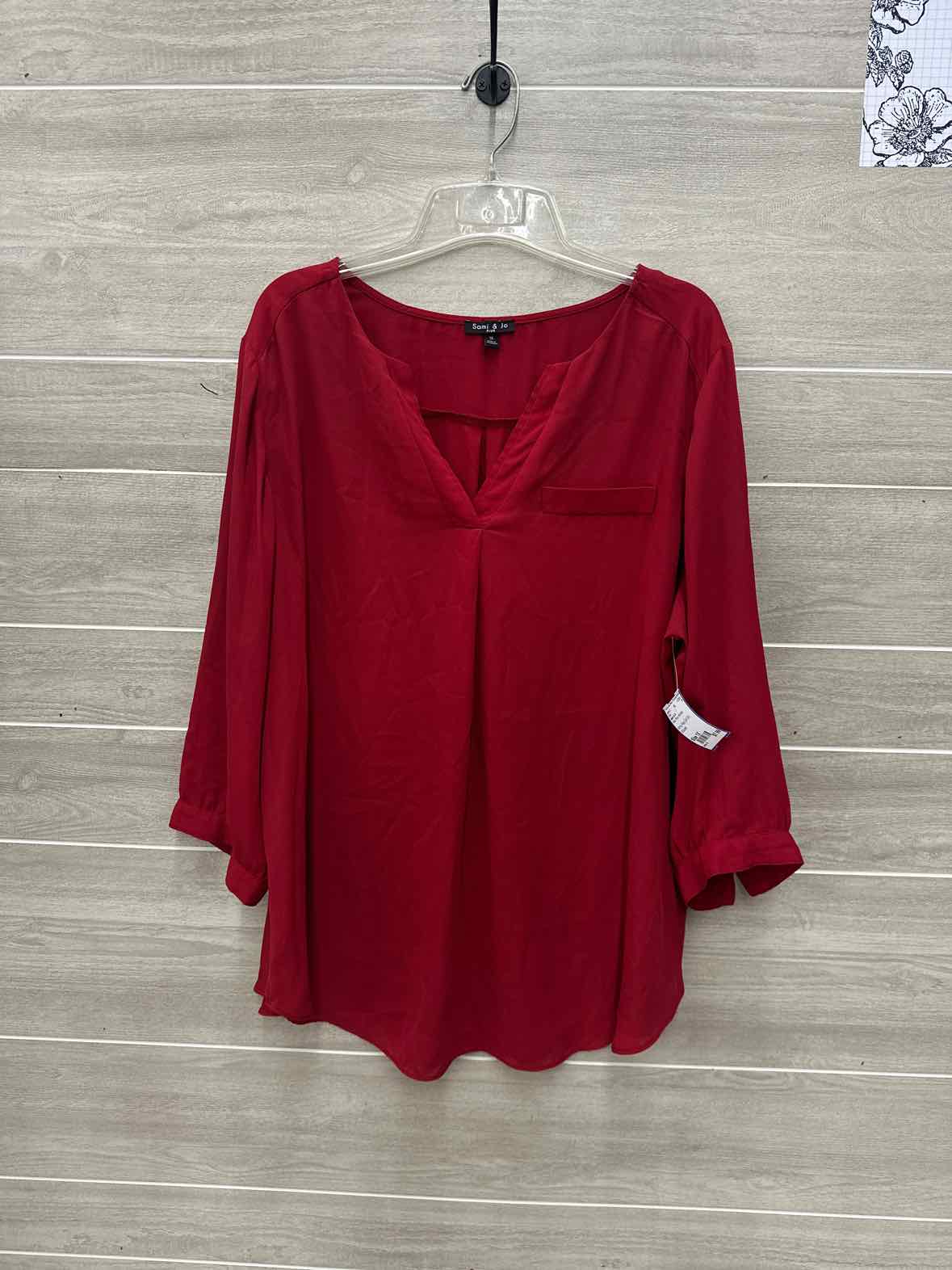 Sami & Jo Size 1X Red Plus Shirt