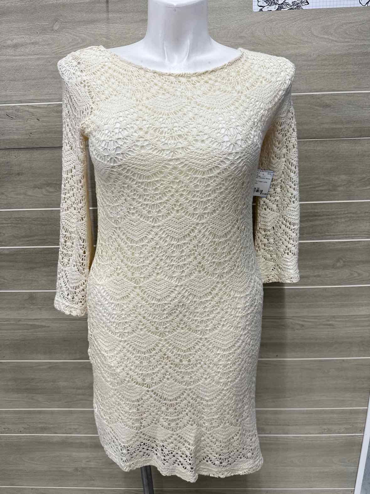 Sherango Size 10 Cream Womens Dress