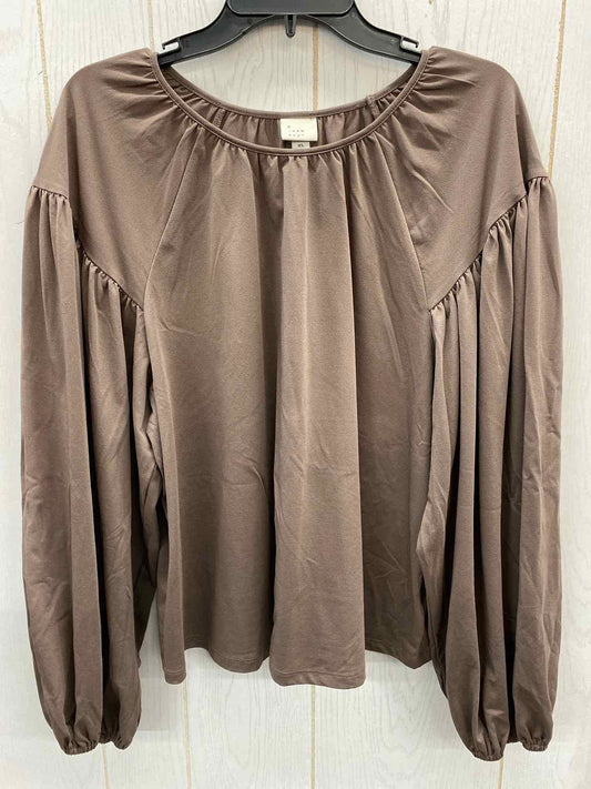 A New Day Taupe Womens Size XL Shirt
