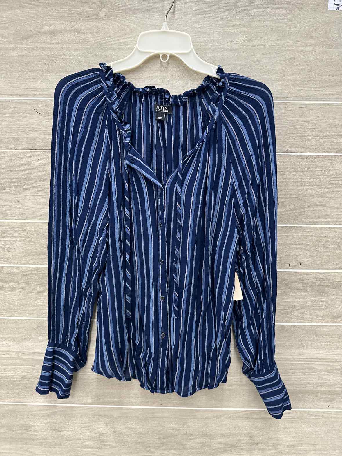 ANA Size L Blue Womens Shirt
