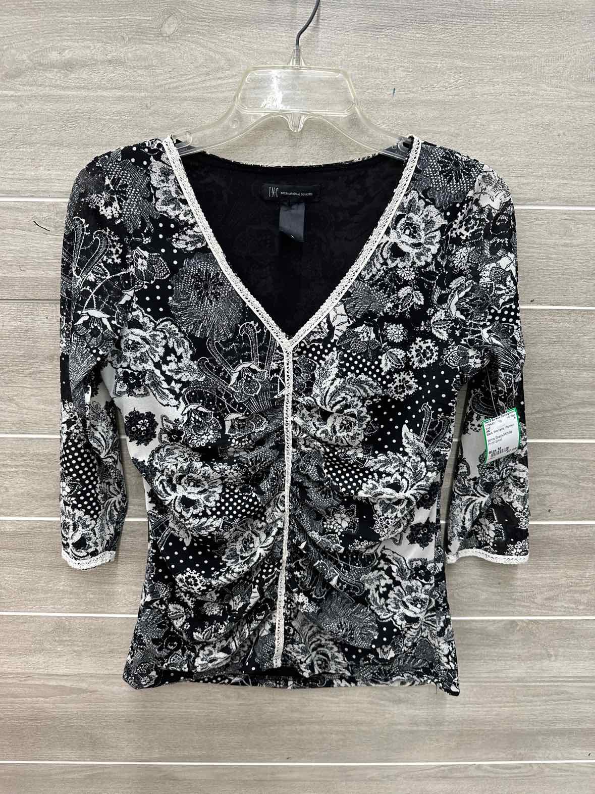 INC Size M Black Womens Shirt