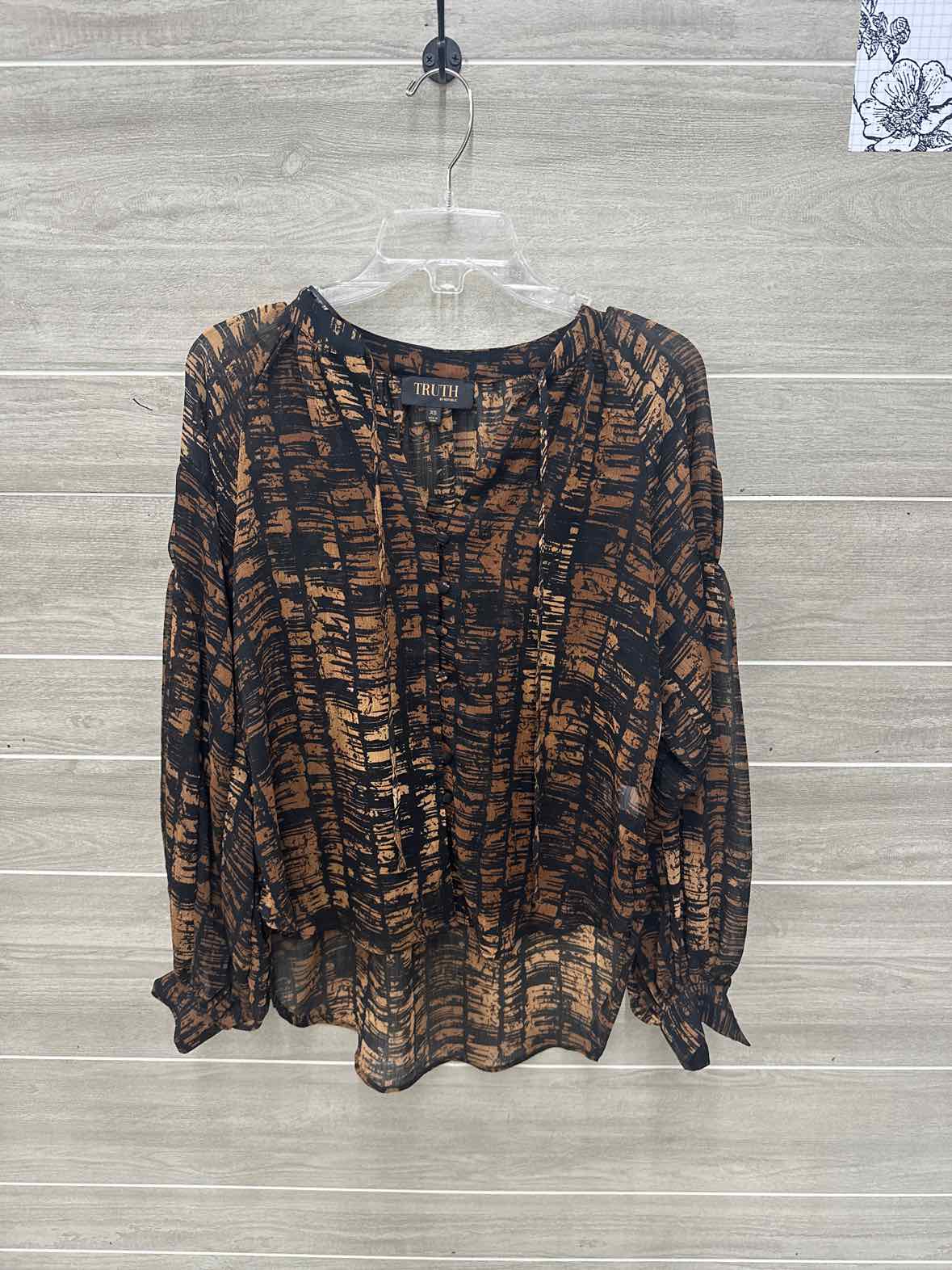 Truth Size XS Brown Womens Shirt