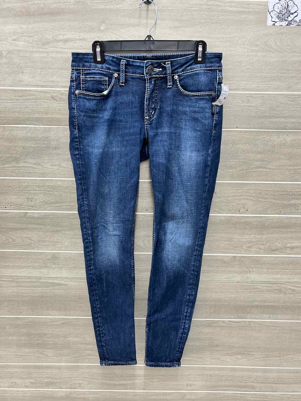 Silver Blue Womens Women Size 6 Jeans