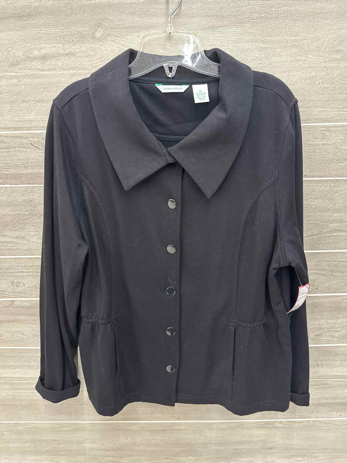 Laura Ashley Black Womens Women Size 14 Blazer