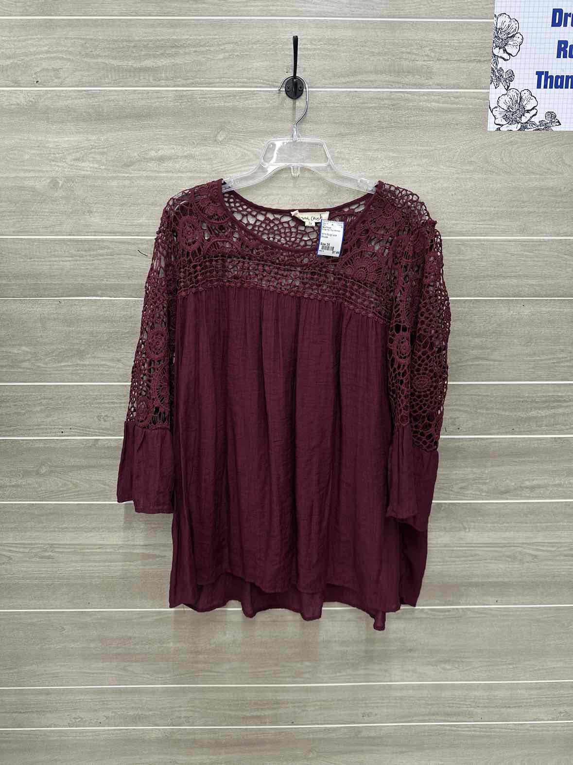 Band Crush Size 3X Burgundy Plus Shirt