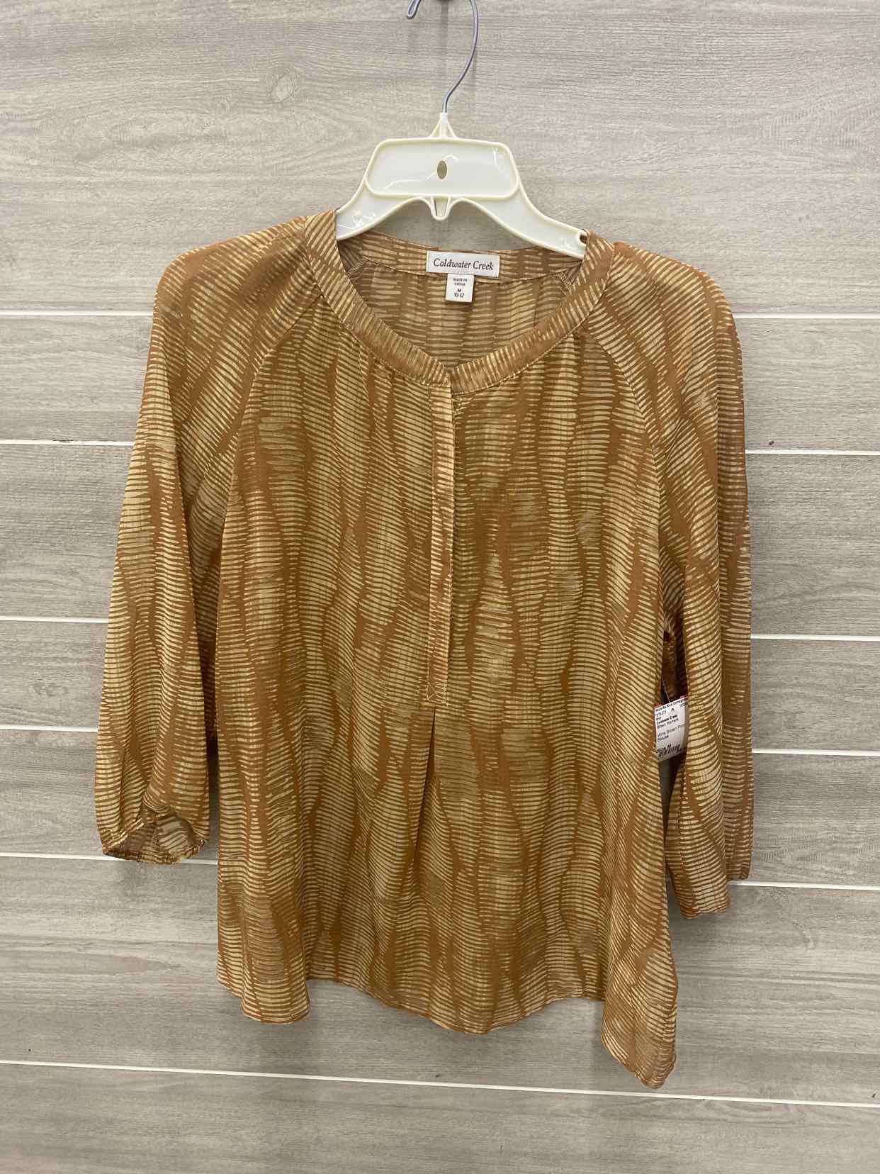 Coldwater Creek Brown Womens Size M Shirt