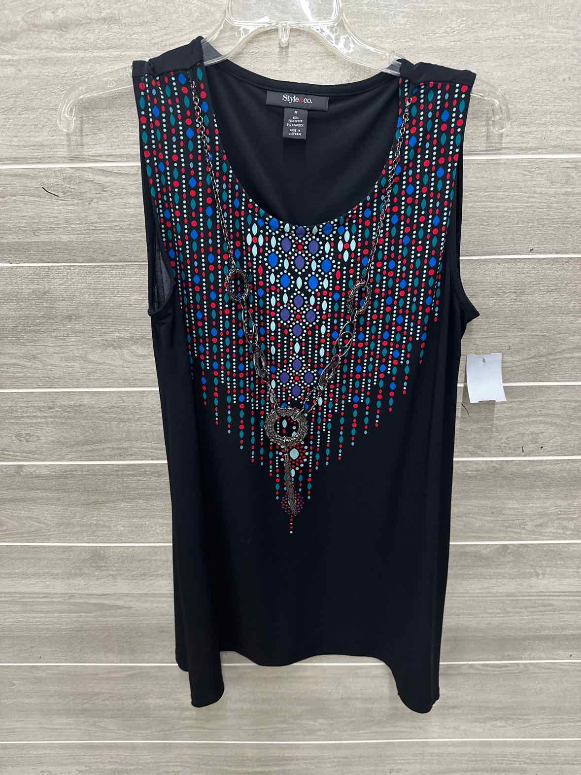 Style & Co Black Womens Women Size M Tank Top