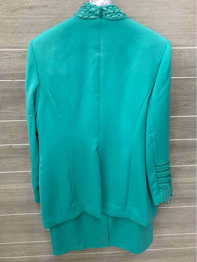 Midnight Velvet Teal Womens Size 14 Skirt Set