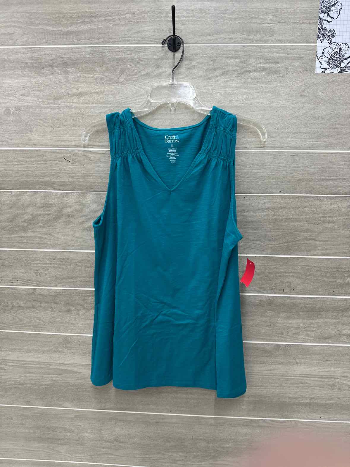 Croft & Barrow Teal Womens Women Size XL Tank Top