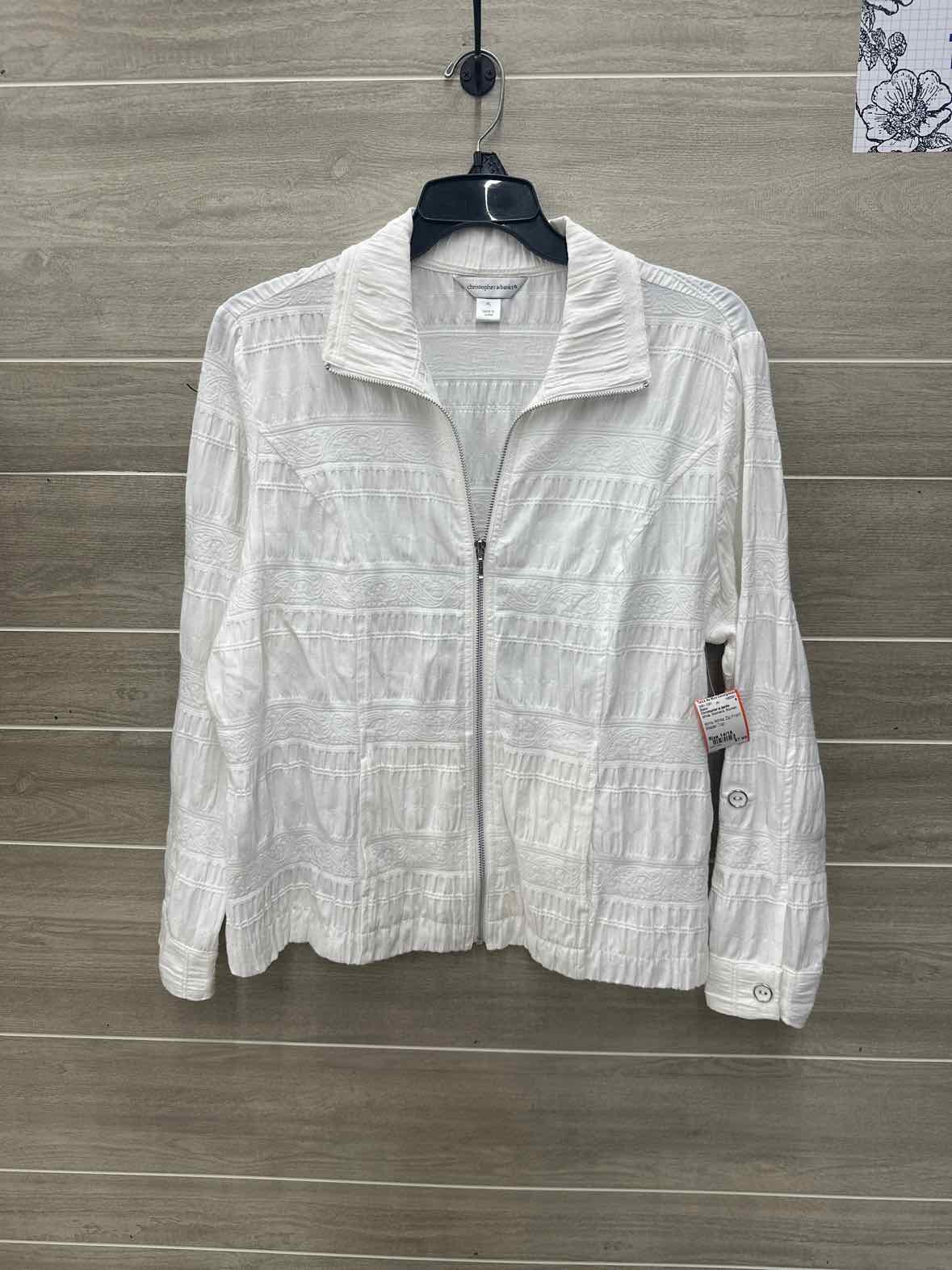 Christopher & Banks White Womens Women Size 14/16 Blazer