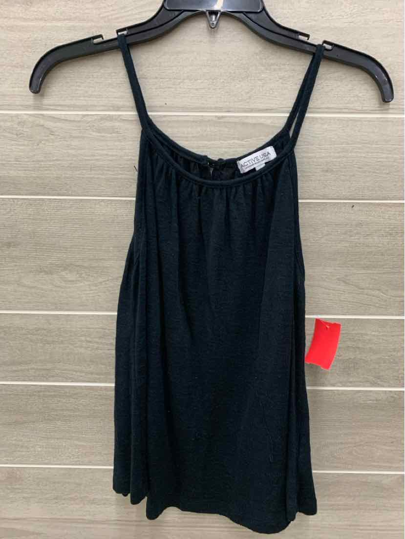 Active USA Black Junior Size Small Tank Top