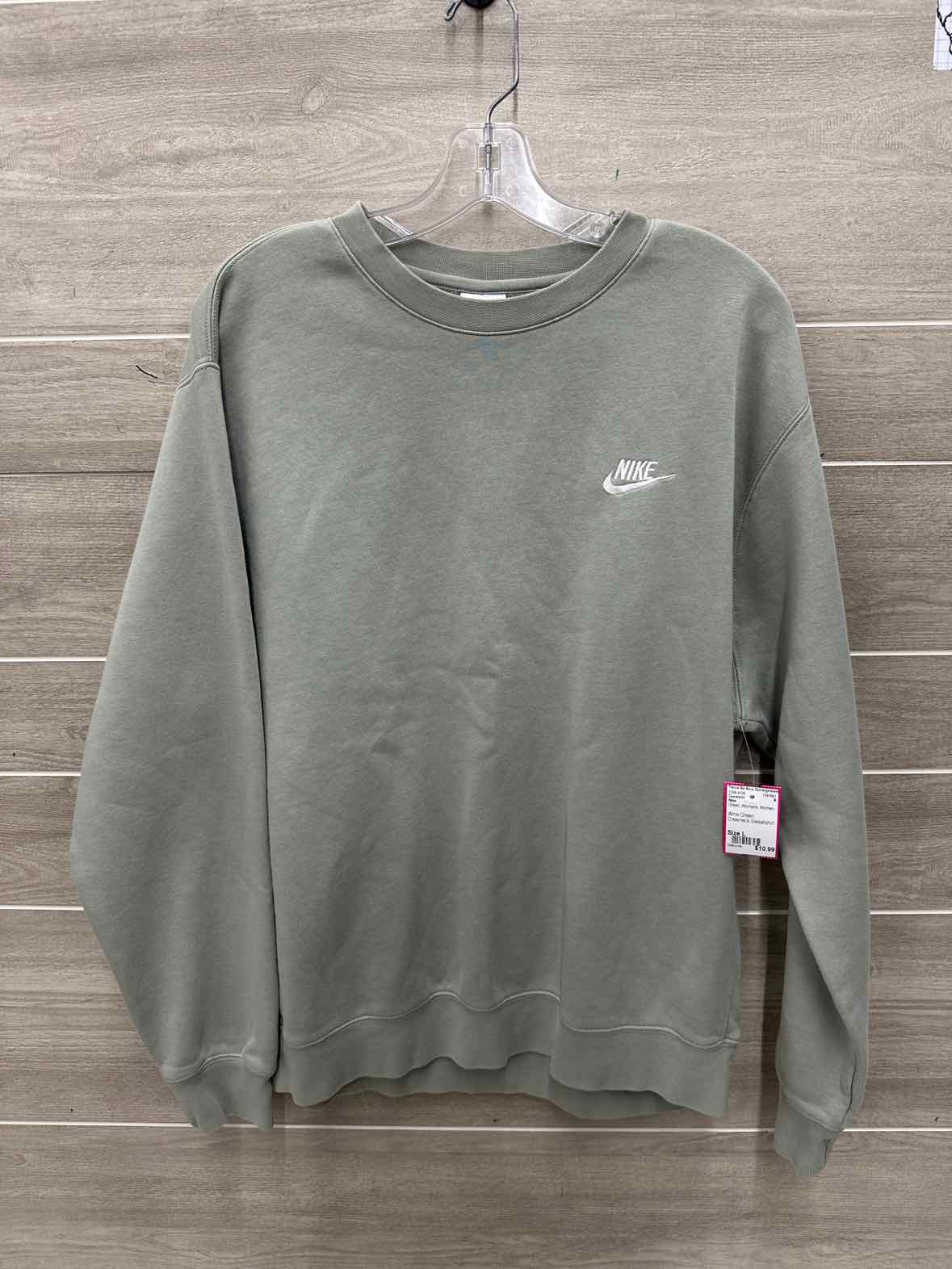 Nike Size L Green Womens Sweatshirt