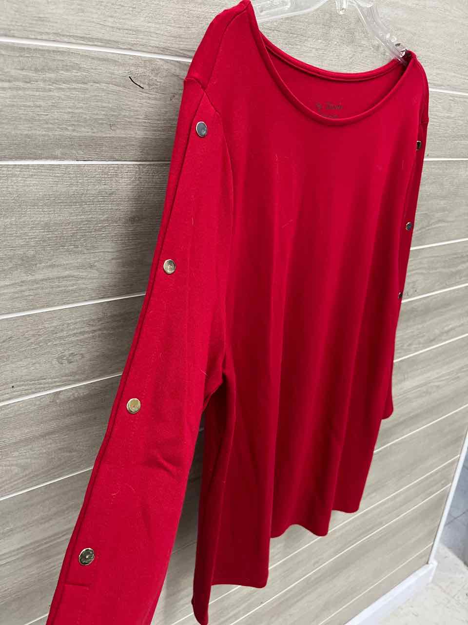 Chico's Size 16 Red Womens Shirt