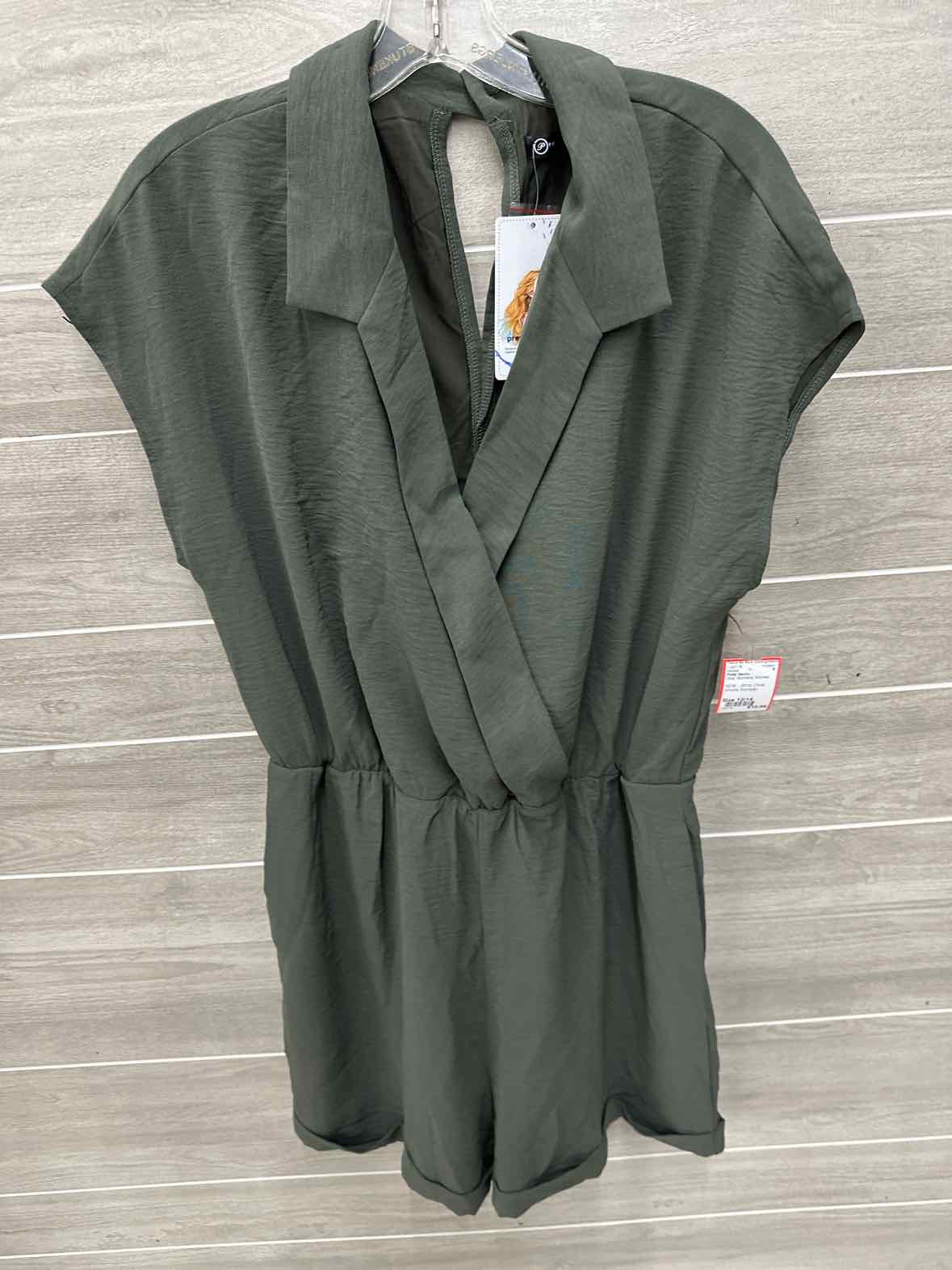 Pretty Garden Olive Womens Women Size 12/14 Romper