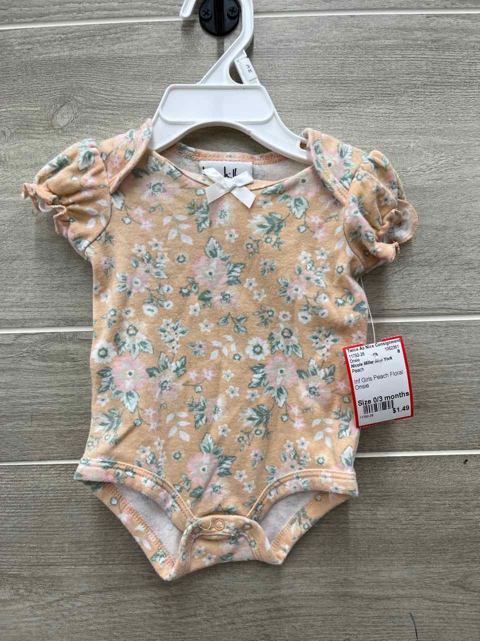 Nicole Miller New York Infant 0/3 months Onsie