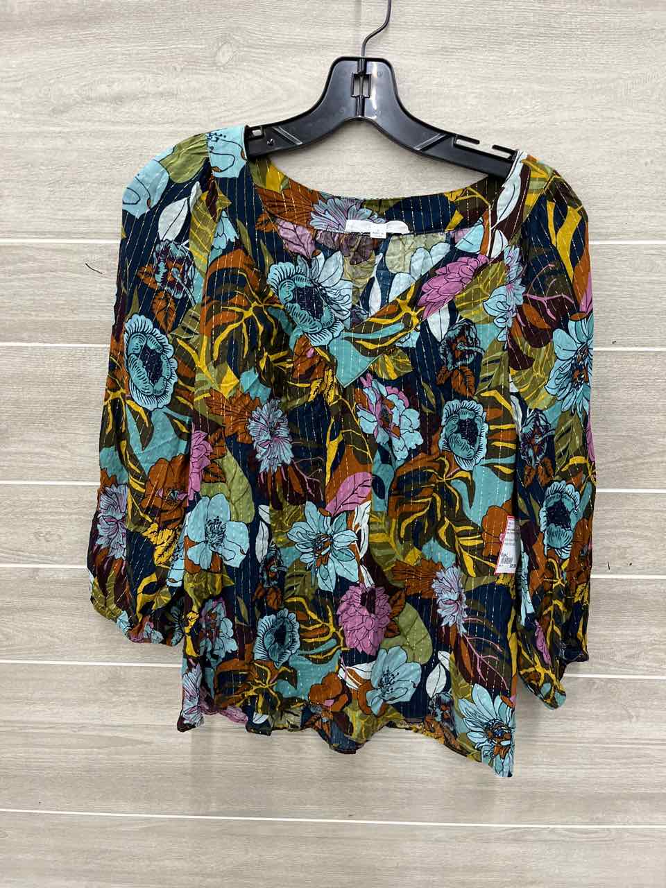 Jane & Delancey Navy Womens Women Size L Shirt