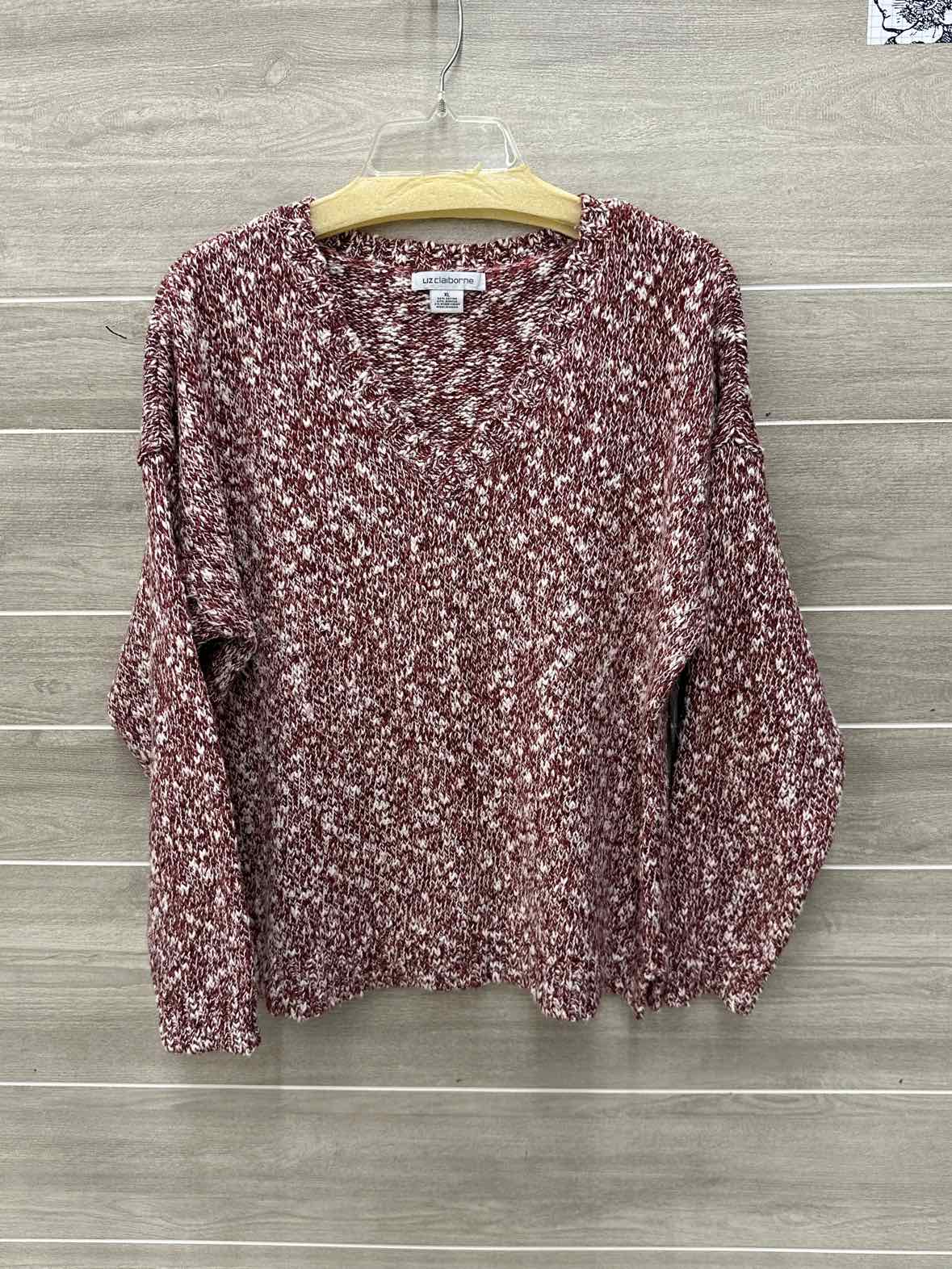 Liz Claiborne Size XL Burgundy Womens Sweater