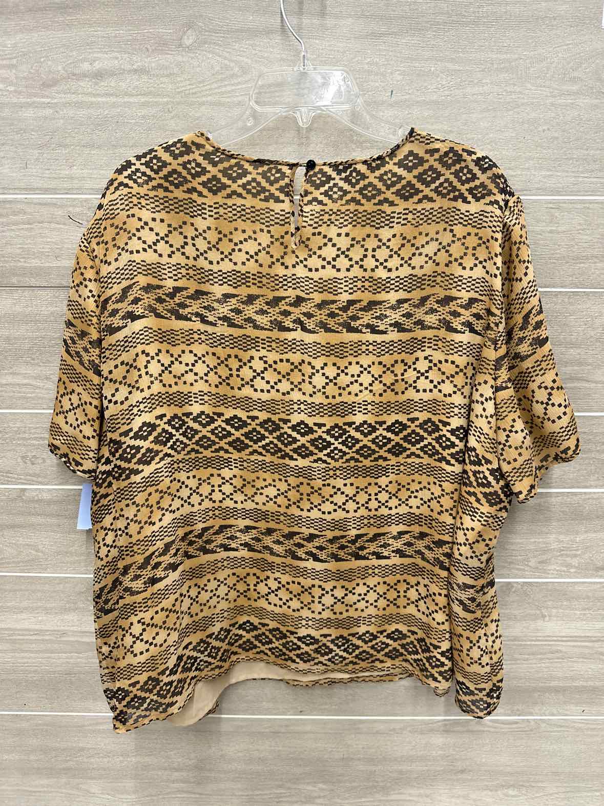 JNY Size 24W Tan Plus Shirt