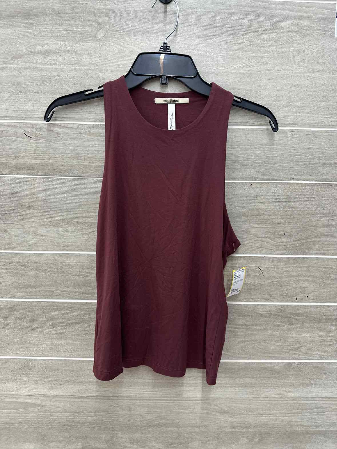 Neutral Natural Burgundy Junior Size L Tank Top