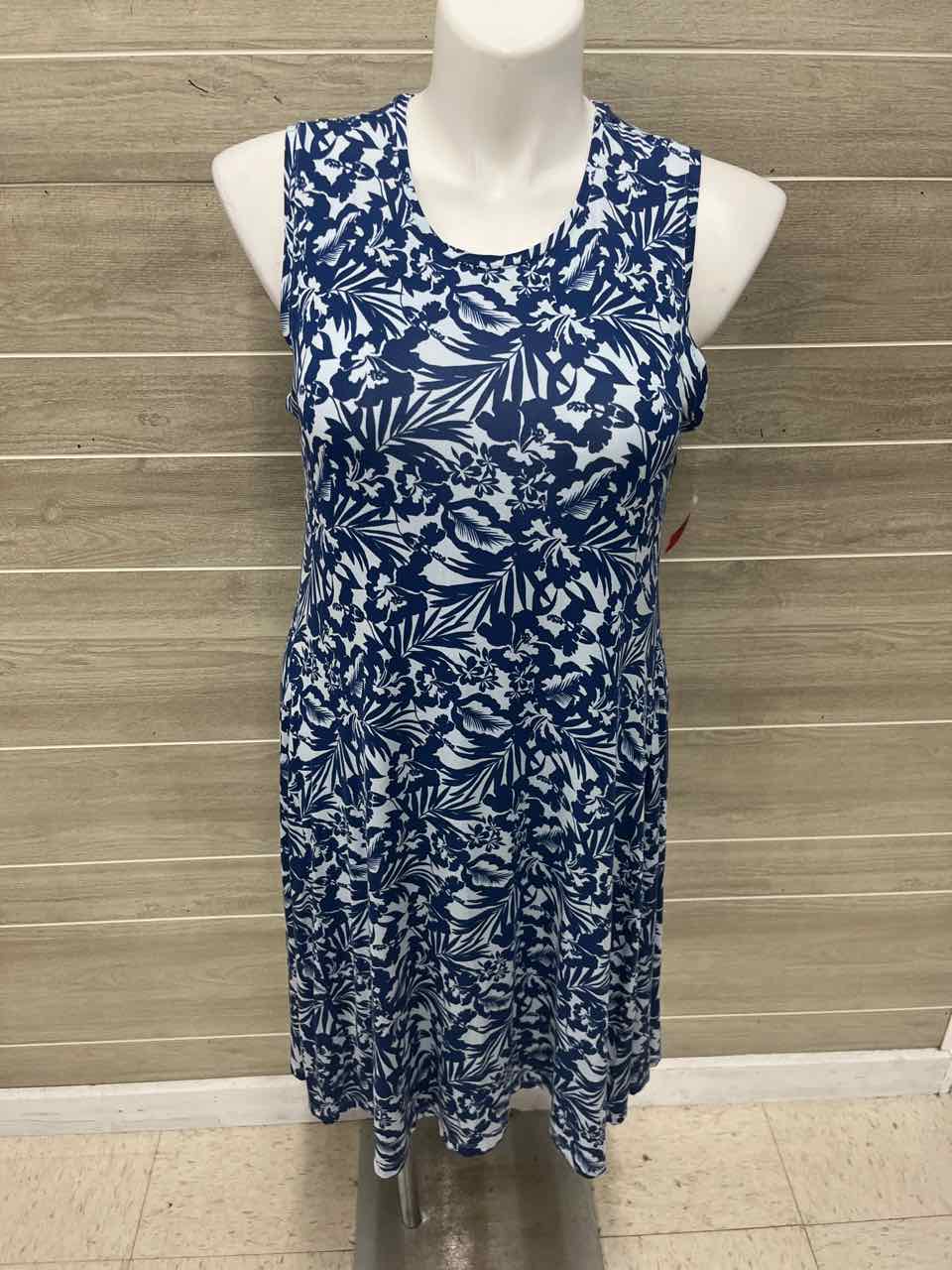 Style & Co Size 14 Blue Womens Dress