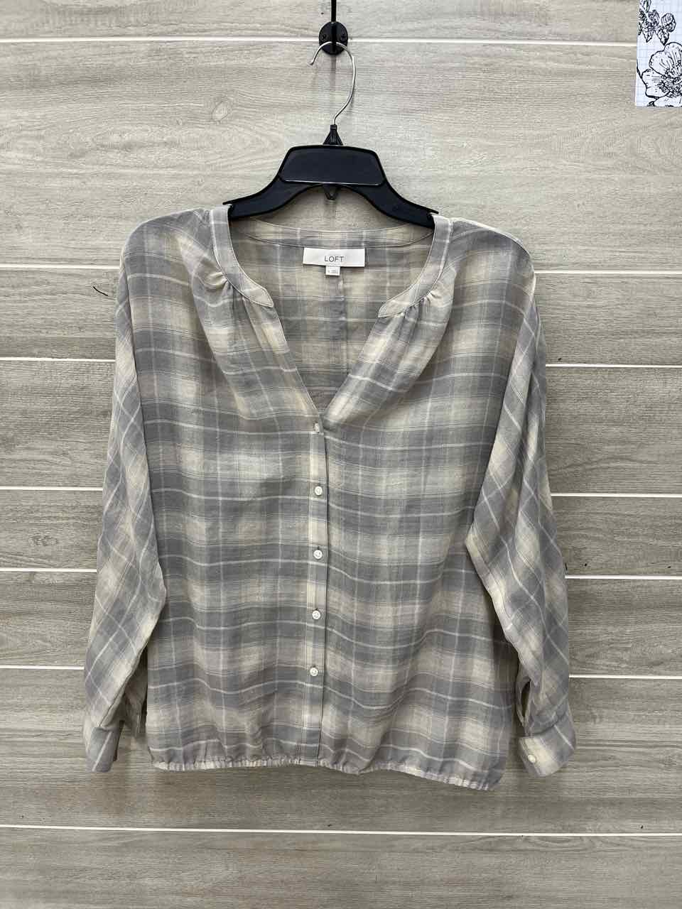 LOFT Taupe Womens Women Size Small Shirt