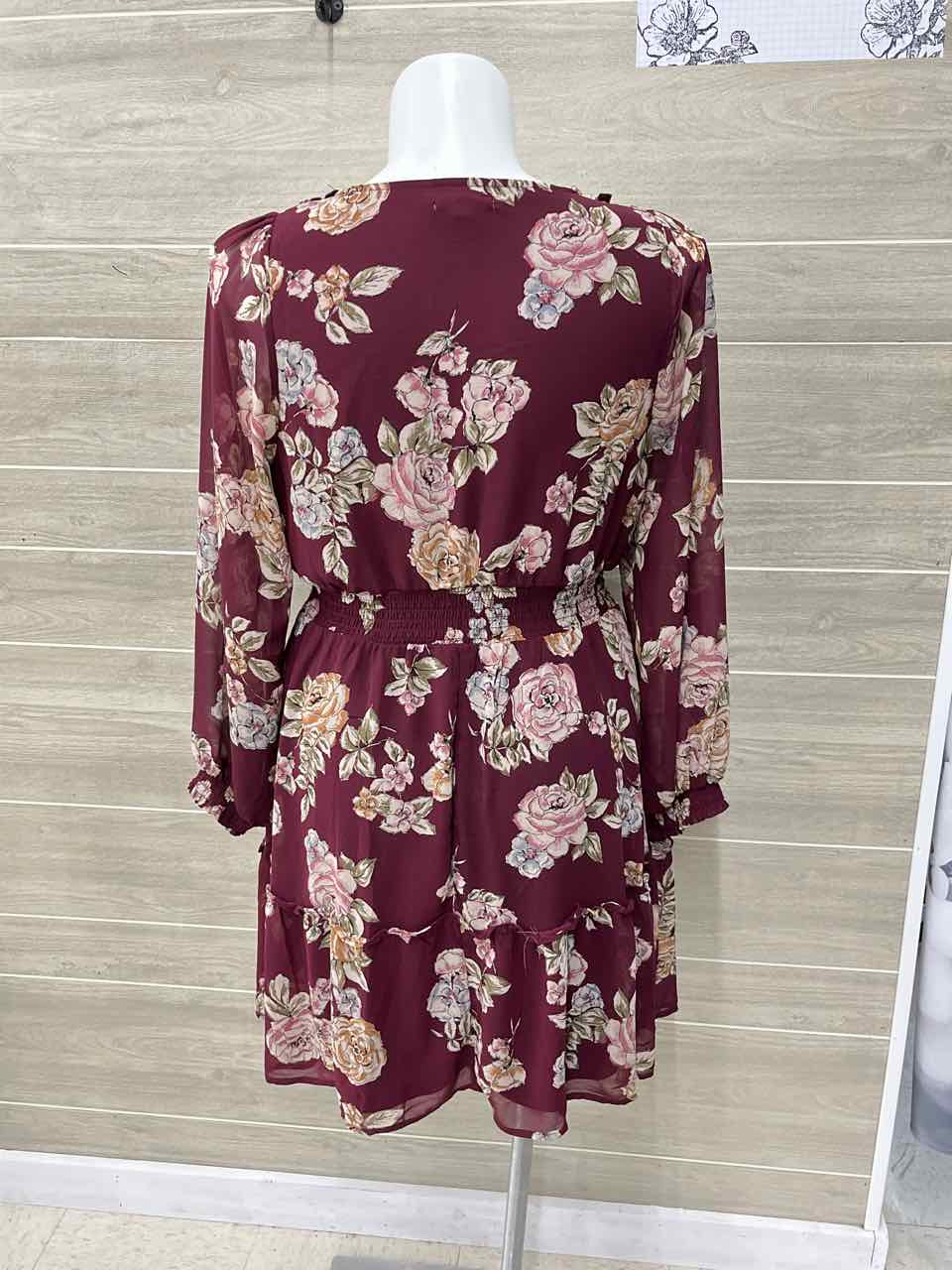 Maurices Size 16 Burgundy Womens Dress