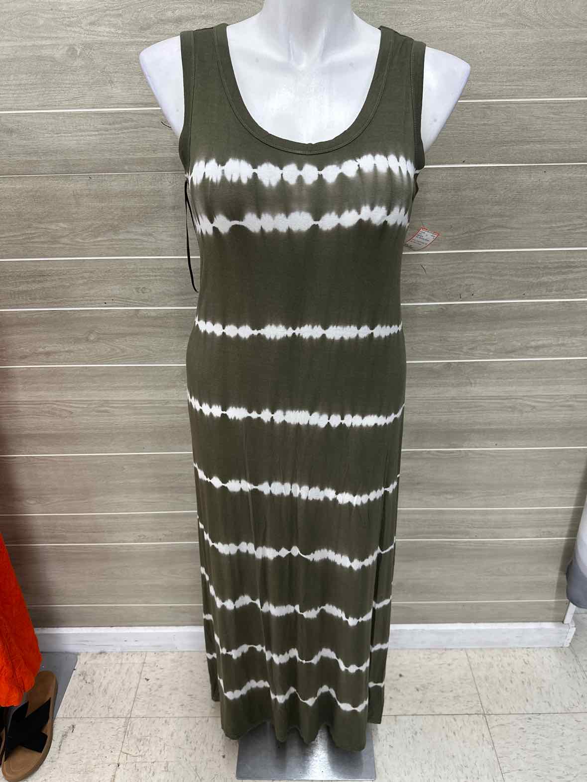 Style & Co Size 10 Olive Womens Dress